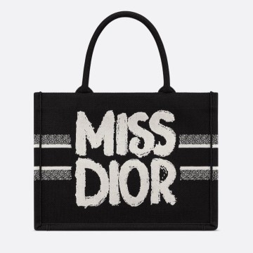 디* Miss Dior Graffiti 자수 북토트 미디엄백